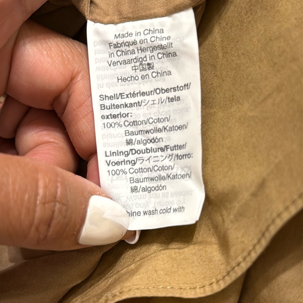 J. Crew Tan Faux Wrap Crisp 100% Cotton Midi Dress - Picture 8 of 12